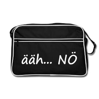 ääh... NÖ - Retro Tasche - Schwarz/Weiß - Vorne
