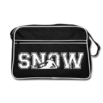 Ski Snow Vintage Skiing - Retro Bag - black/white - Front