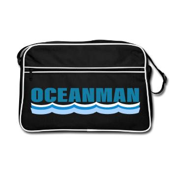 OCEANMAN - Sac Retro - noir/blanc - Devant