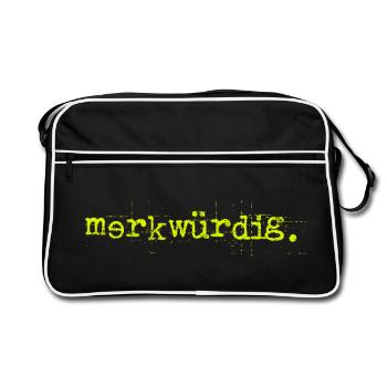 étrange. Jaune néon - Sac Retro - noir/blanc - Devant
