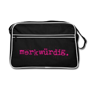 étrange. noir. - Sac Retro - noir/blanc - Devant