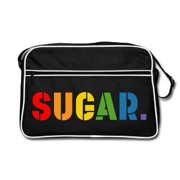 Chemise arc-en-ciel SUGAR, LGBT lgbtqi queer - Sac Retro - noir/blanc - Devant