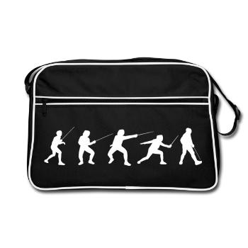 Fencing techniques - Retro Bag - black/white - Front