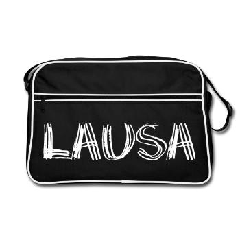 Lausa - Lauser - frech, Austrian dialect - Retro Bag - black/white - Front