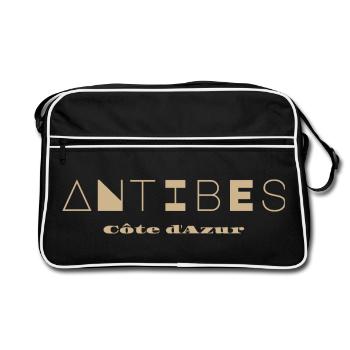 Antibes-Oeuvre côtière géométrique abstraite - Sac Retro - noir/blanc - Devant