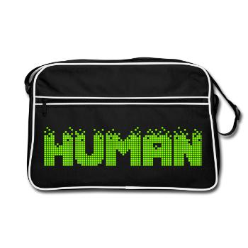 HUMAIN Neon Pixel Glitch - Sac Retro - noir/blanc - Devant
