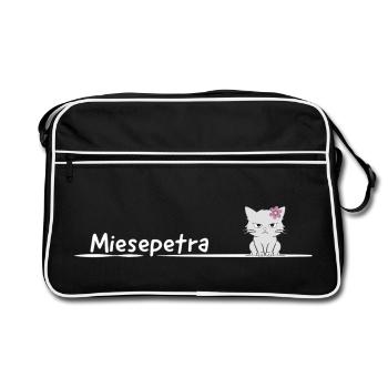 Miesepetra Grummelkatz Petra Peter Miesepeter - Sac Retro - noir/blanc - Devant
