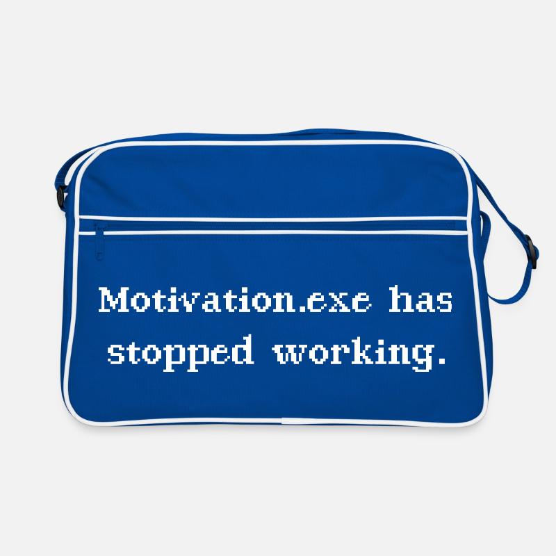 Motivation.exe has stopped working Retro Tasche