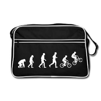 Evolution of BMX Action Cycling - Retro Bag - black/white - Front