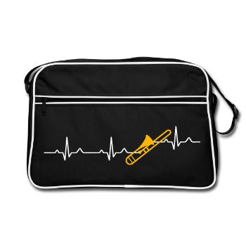 Battement de cœur Tromboniste Tromboniste - Sac Retro - noir/blanc - Devant
