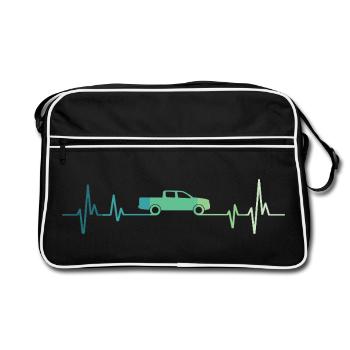 Pick-up battement de coeur voiture tout terrain - Sac Retro - noir/blanc - Devant