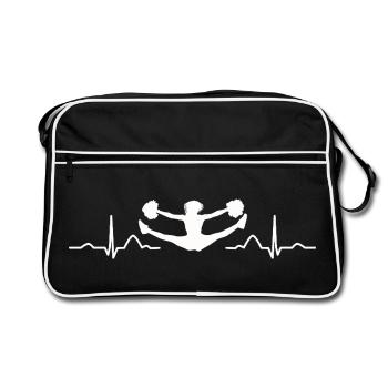 Cheerleader Cheer Mom Cheerleading - Retro Bag - black/white - Front