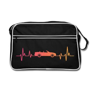 Sunset convertible convertible car convertible - Retro Bag - black/white - Front