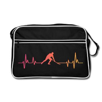 Hockey sur gazon sunset heartbeat hockey sur gazon - Sac Retro - noir/blanc - Devant