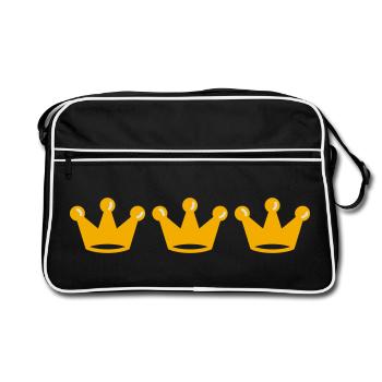 kronen - Retro Bag - black/white - Front