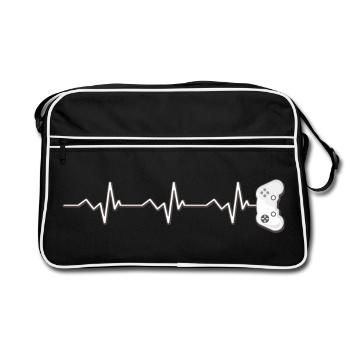 Gamer pulse - Retro Bag - black/white - Front