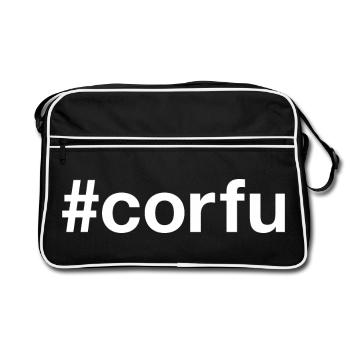 CORFU Hashtag - Retro Bag - black/white - Front