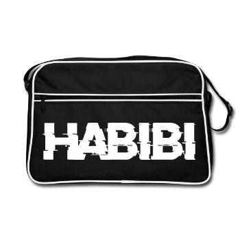Lettrage Habibi - Sac Retro - noir/blanc - Devant