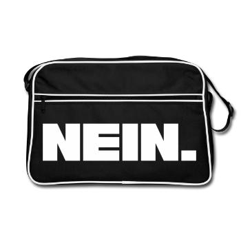 Nein. - Retro Tasche - Schwarz/Weiß - Vorne