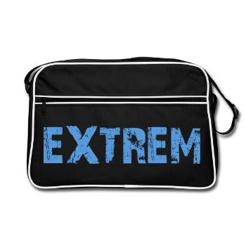 EXTREM - Retro Tasche - Schwarz/Weiß - Vorne