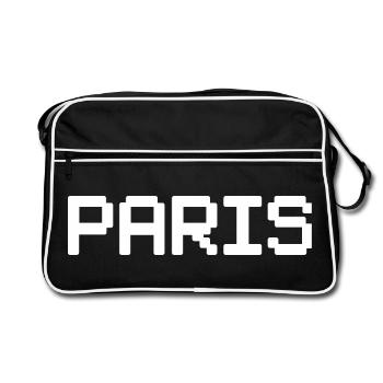 PARIS - Sac Retro - noir/blanc - Devant