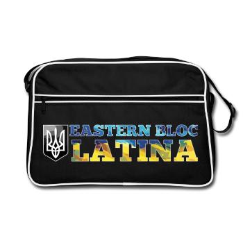 Eastern Bloc Latina Ukrainian Ukraine Gift - Retro Bag - black/white - Front