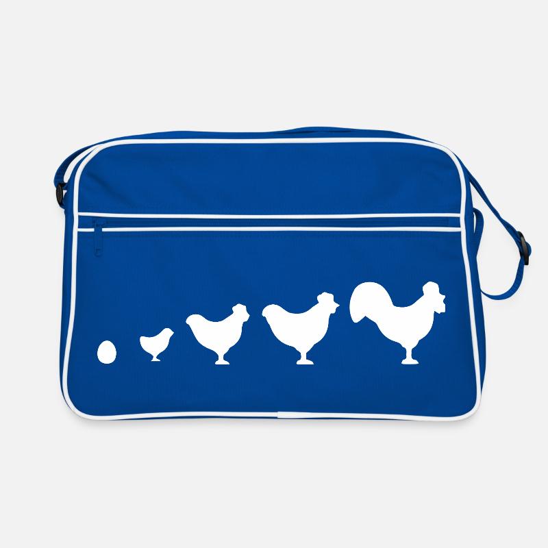 Evolution Farmer Chicken Rooster Funny Retro Bag