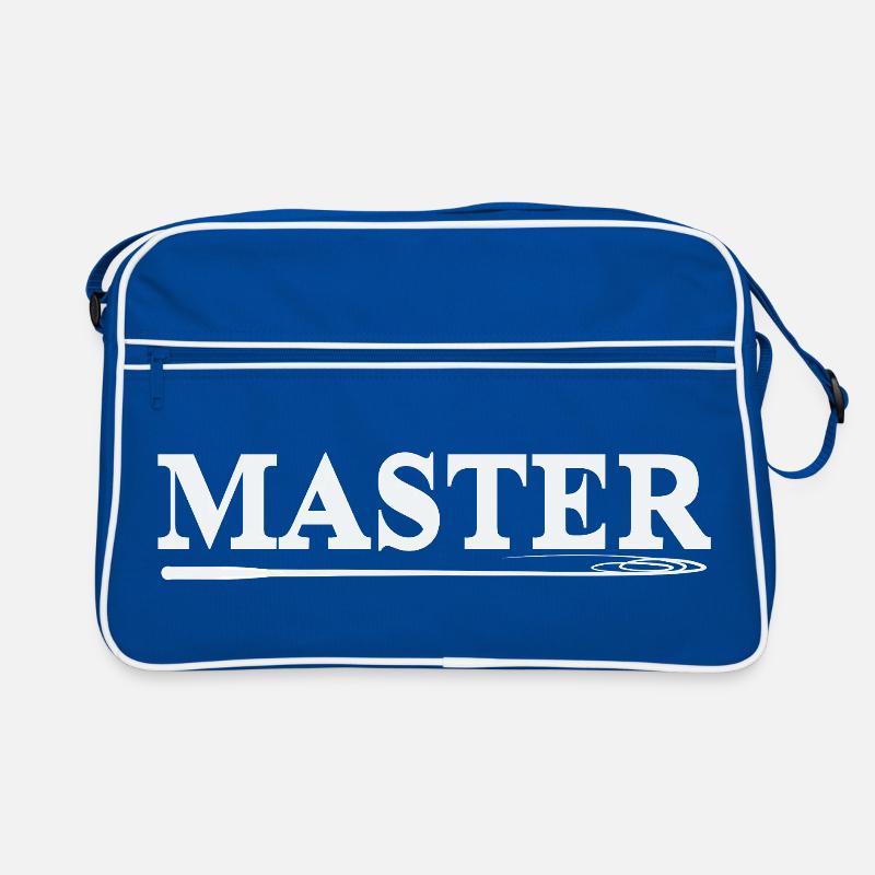 MASTER Whip Logo in White – BDSM Bold Statement Retro Bag