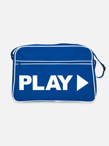 Jouer - Sac Retro - bleu/blanc - Devant