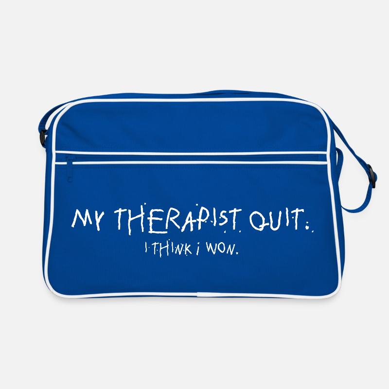 My Therapist Quit I Think I Won Statement Retro Bag