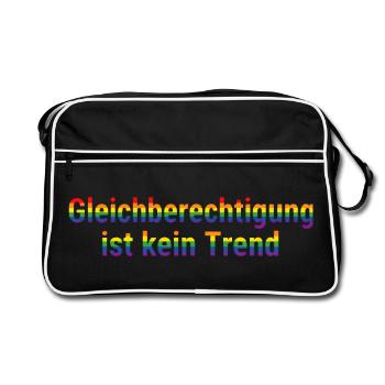 Equality is not a trend - Retro Bag - black/white - Front