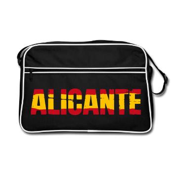 Drapeau d’Alicante, Espagne - Sac Retro - noir/blanc - Devant
