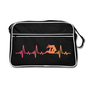 Jiu Jitsu Sunset battement de coeur Jiu-jitsu - Sac Retro - noir/blanc - Devant