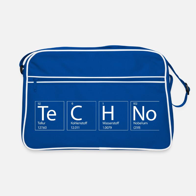 Techno Rave Chemie Elemente Retro Tasche