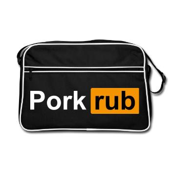 Pork Rub - Funny BBQ Grill & Smoker Barbecue Chef - Retro Bag - black/white - Front