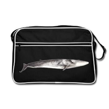 Rorqual commun Balaenoptera physalus - Sac Retro - noir/blanc - Devant