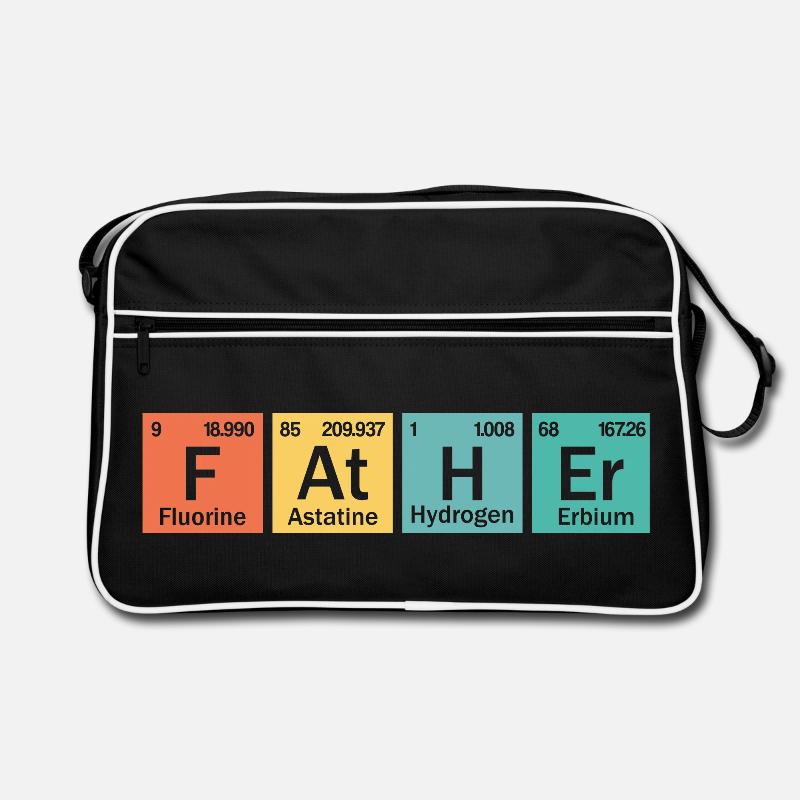 Vater-Element - Retro Tasche - Schwarz/Weiß