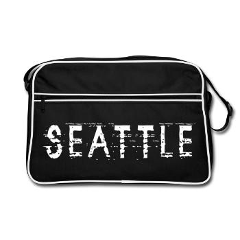 Seattle United States - Retro Tasche - Schwarz/Weiß - Vorne