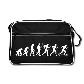 Évolution de la silhouette de course vers le football - Sac Retro - noir/blanc - Devant