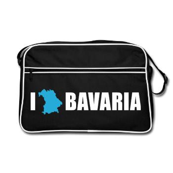 J’adore la Bavière Bayern - Sac Retro - noir/blanc - Devant