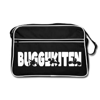 Buggykiten - Retro Tasche - Schwarz/Weiß - Vorne