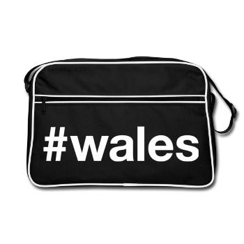 WALES Hashtag - Retro Bag - black/white - Front