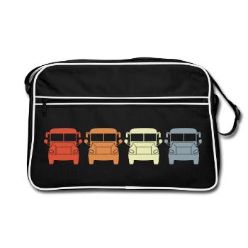 Bus rétro - Sac Retro - noir/blanc - Devant