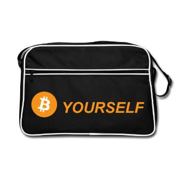 Bitcoiner btc life - Sac Retro - noir/blanc - Devant
