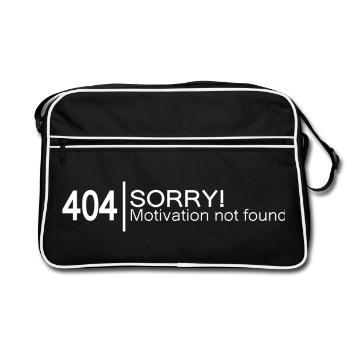 404 Désolé Motivation introuvable. - Sac Retro - noir/blanc - Devant