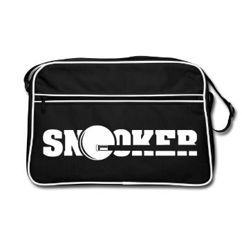 snooker queue symbol billard Spieler Logo icon - Retro Tasche - Schwarz/Weiß - Vorne