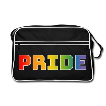 Rainbow pride blanc - Sac Retro - noir/blanc - Devant