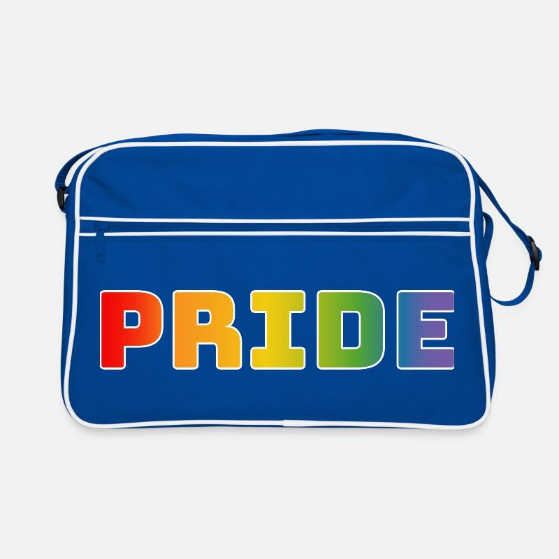 Rainbow pride blanc Sac Retro