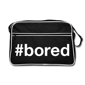 Hashtag de l’ennui ennuyé - Sac Retro - noir/blanc - Devant