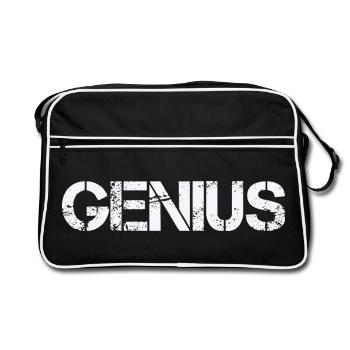 GENIUS - Retro Bag - black/white - Front
